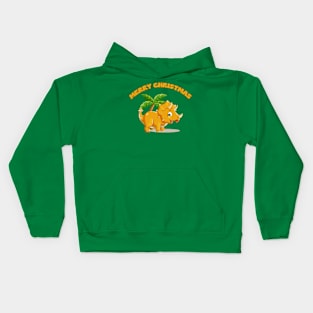 Dinosaur's Tropical Christmas Kids Hoodie